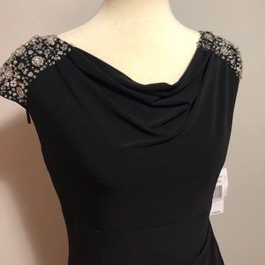 NWT Alex Evenings Black Evening Gown